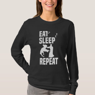Essen Sleep Kokyu Nage Aikido Wiederholung Aaikido T-Shirt