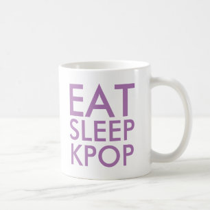 Essen Sleep Kpop   Music Fan Gift lila Kaffeetasse