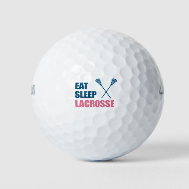 Essen Sleep Lacrosse Geschenke Golfball (Vorderseite)