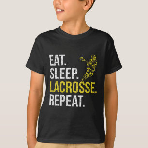 Essen Sleep Lacrosse Wiederholung Sportteam gibt M T-Shirt