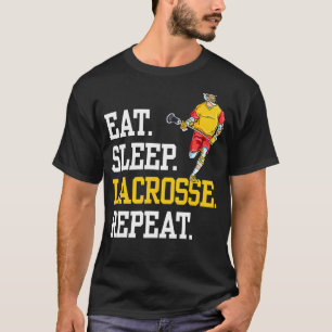 Essen Sleep Lacrosse Wiederholung Sportteam T-Shirt