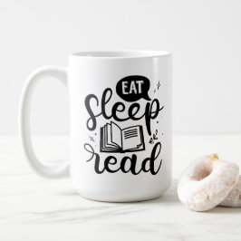 Essen Sleep Lesen Buch Lover Kaffeetasse