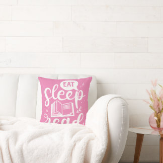 Essen Sleep Lesen Buch Lover Kissen
