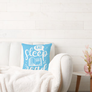 Essen Sleep Lesen Buch Lover Kissen