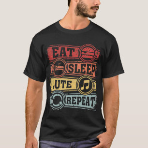 Essen Sleep Lute Wiederholung T-Shirt