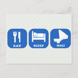 Essen Sleep Mali Postkarte