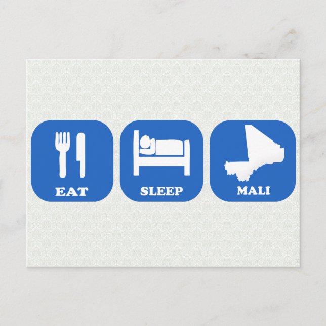 Essen Sleep Mali Postkarte (Vorderseite)