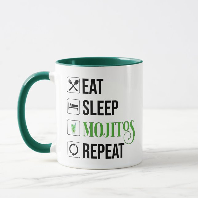 Essen Sleep Mojitos Wiederholung Tasse (Links)
