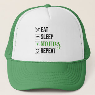 Essen Sleep Mojitos Wiederholung Truckerkappe