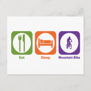 Essen Sleep Mountain Bike Postkarte