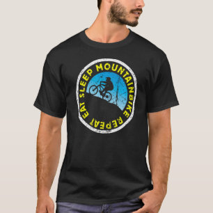 Essen Sleep Mountainbike Wiederholung Radfahren MT T-Shirt