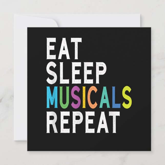 Essen Sleep Musicals Wiederholung, Broadway Schaus Dankeskarte (Vorderseite)