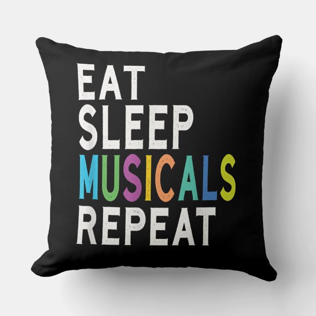 Essen Sleep Musicals Wiederholung, Broadway Schaus Kissen (Vorderseite)