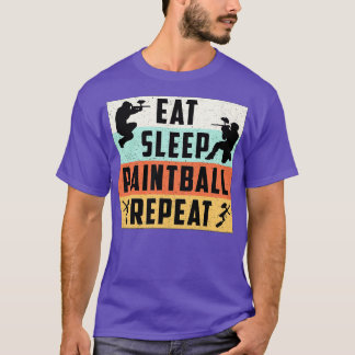 Essen Sleep Paintball Wiederholen Softair Sport Lo T-Shirt