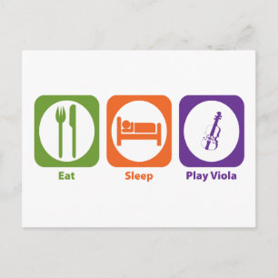 Essen Sleep Play Viola Postkarte