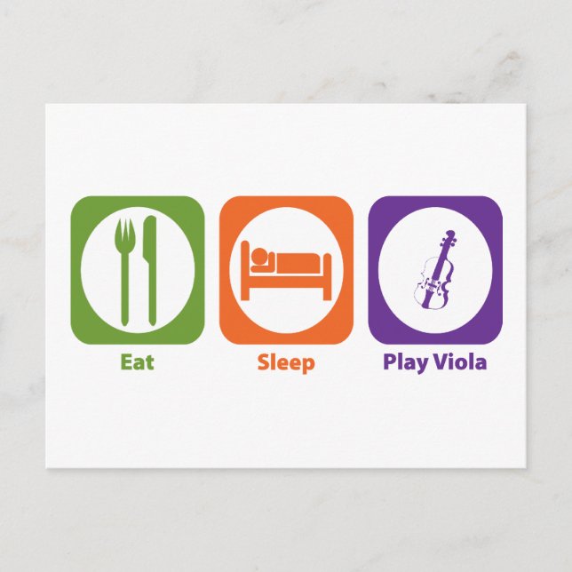 Essen Sleep Play Viola Postkarte (Vorderseite)