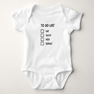 Essen Sleep Poo Repeat Baby Grow Top Body Anzug 