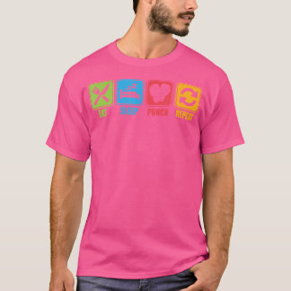 Essen Sleep Punch Wiederholung Boxing Martial Arts T-Shirt