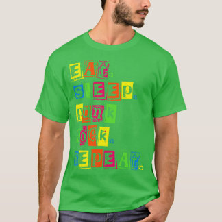 Essen Sleep Punkrock Wiederholung T-Shirt