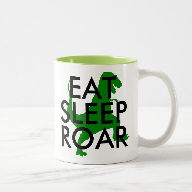 Essen Sleep Roar Dinosaur Tasse | Niedliches Spric (Rechts)