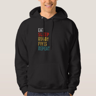 Essen Sleep Rugby Fives Wiederholen Player Idee Vi Hoodie