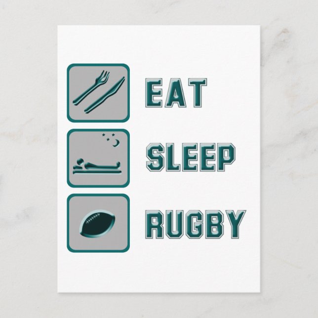Essen Sleep Rugby Postkarte (Vorderseite)