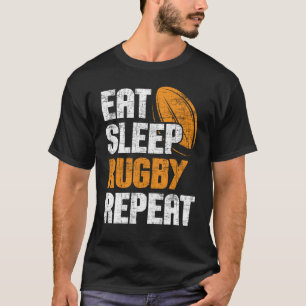 Essen Sleep Rugby Wiederholen Rugby Player Coach S T-Shirt