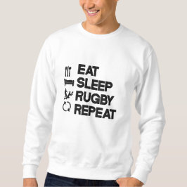 Essen Sleep Rugby Wiederholen Rugby Sport (für Lic Besticktes Sweatshirt