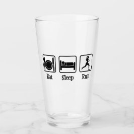 Essen Sleep Run Motivierend Runner Glas