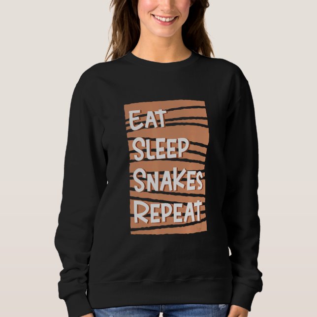Essen Sleep Schlangen Wiederholung Python Viper Sc Sweatshirt (Vorderseite)