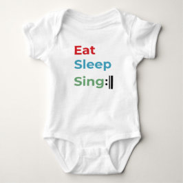 Essen Sleep Sing Wiederholung Music Baby Bodysuit Baby Strampler