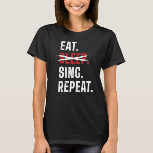 Essen Sleep Sing Wiederholung Opera Singer Premium T-Shirt