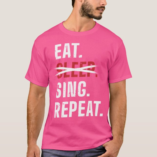 Essen Sleep Sing Wiederholung Opera Singer T-Shirt (Vorderseite)