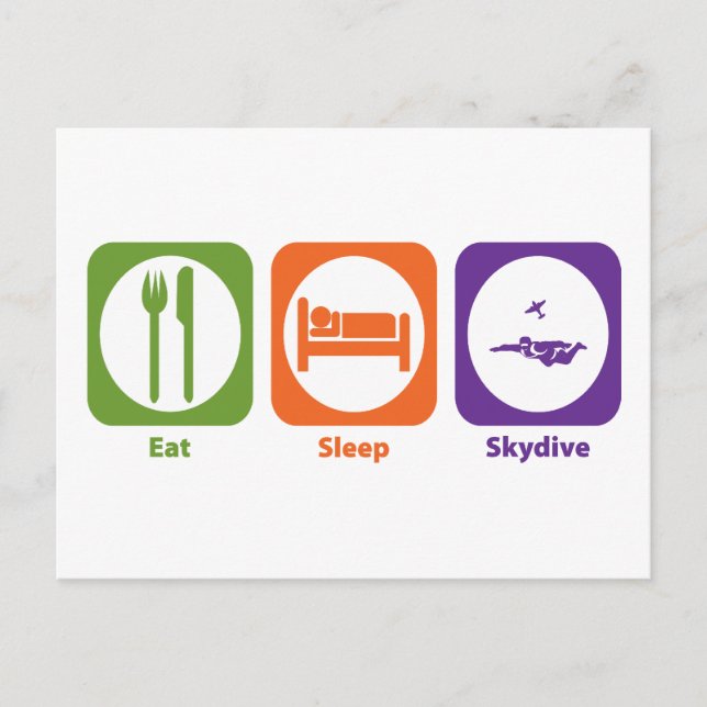 Essen Sleep Skydive Postkarte (Vorderseite)
