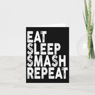 Essen Sleep Smash Wiederholung Badminton T-Shirt Karte