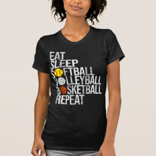 Essen Sleep Softball Volleyball Basketball Wiederh T-Shirt