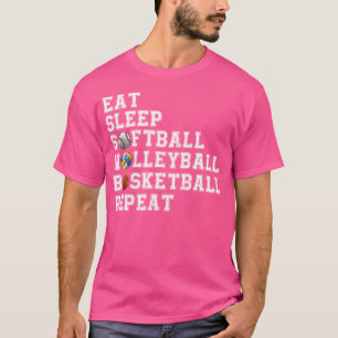 Essen Sleep Softball Volleyball Basketball Wiederh T-Shirt