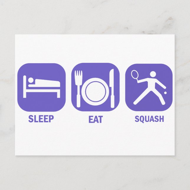 Essen Sleep Squash Postkarte (Vorderseite)