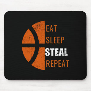 Essen Sleep Steal Wiederholung Spaß Basketball Män Mousepad