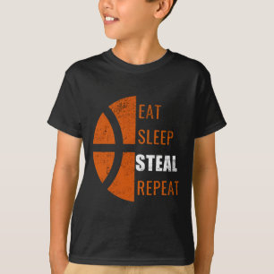 Essen Sleep Steal Wiederholung Spaß Bysketbyll Män T-Shirt