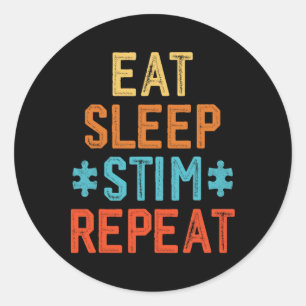 Essen Sleep Stim Wiederholung Stimming Autismus Be Runder Aufkleber