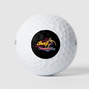 Essen Sleep Surf Wiederholung Cooles Geschenk für Golfball