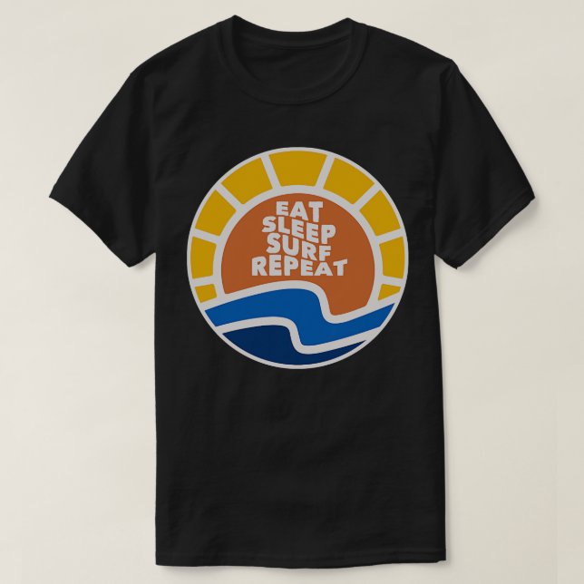 Essen Sleep Surf Wiederholung TShirt (Design vorne)