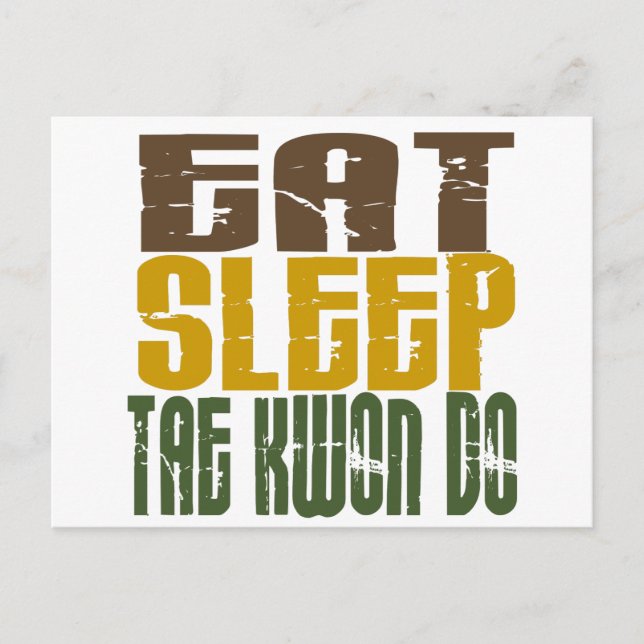Essen Sleep Tae Kwon Do 1 Postkarte (Vorderseite)