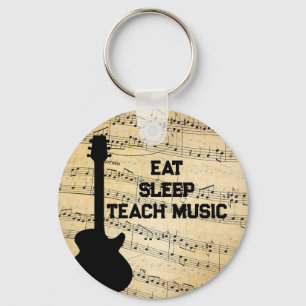 Essen Sleep Teach Music Repeat Music Spaß Schlüsselanhänger