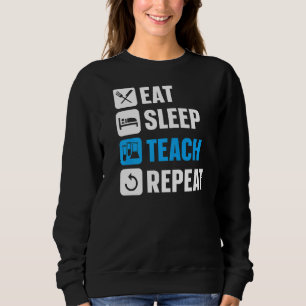 Essen Sleep Teach Repeat Scientist Professor Scien Sweatshirt