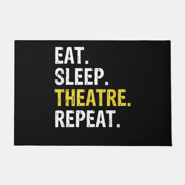 Essen Sleep Theater Wiederholung Schauspieler Dram Fußmatte (Vorderseite)