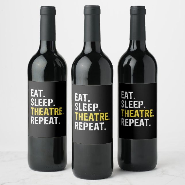 Essen Sleep Theater Wiederholung Schauspieler Dram Weinetikett (Flaschen)