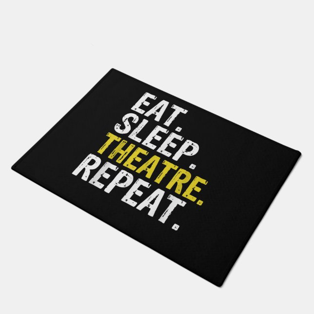Essen Sleep Theater Wiederholung Schauspieler Gesc Fußmatte (Schrägansicht)