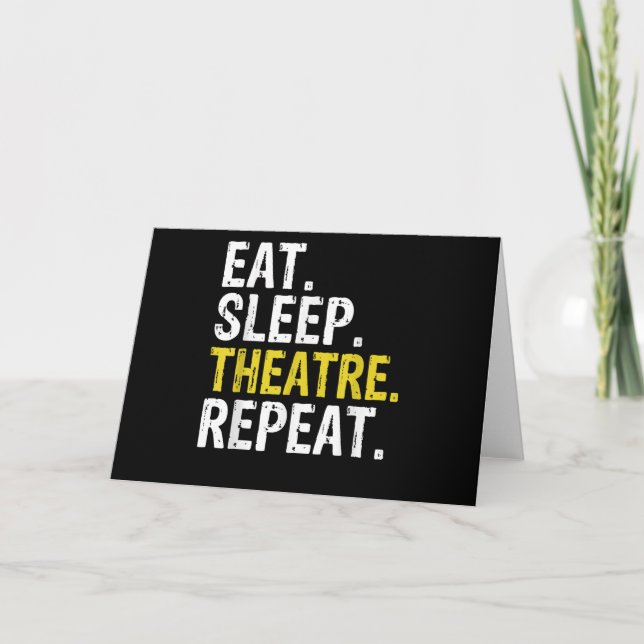 Essen Sleep Theater Wiederholung Schauspieler Gesc Karte (Vorderseite)